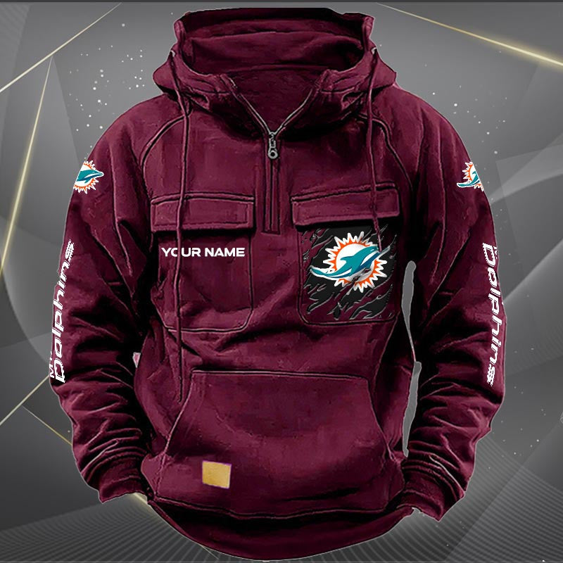 Miami Dolphins Vintage Men Hoodie KDAMB43664