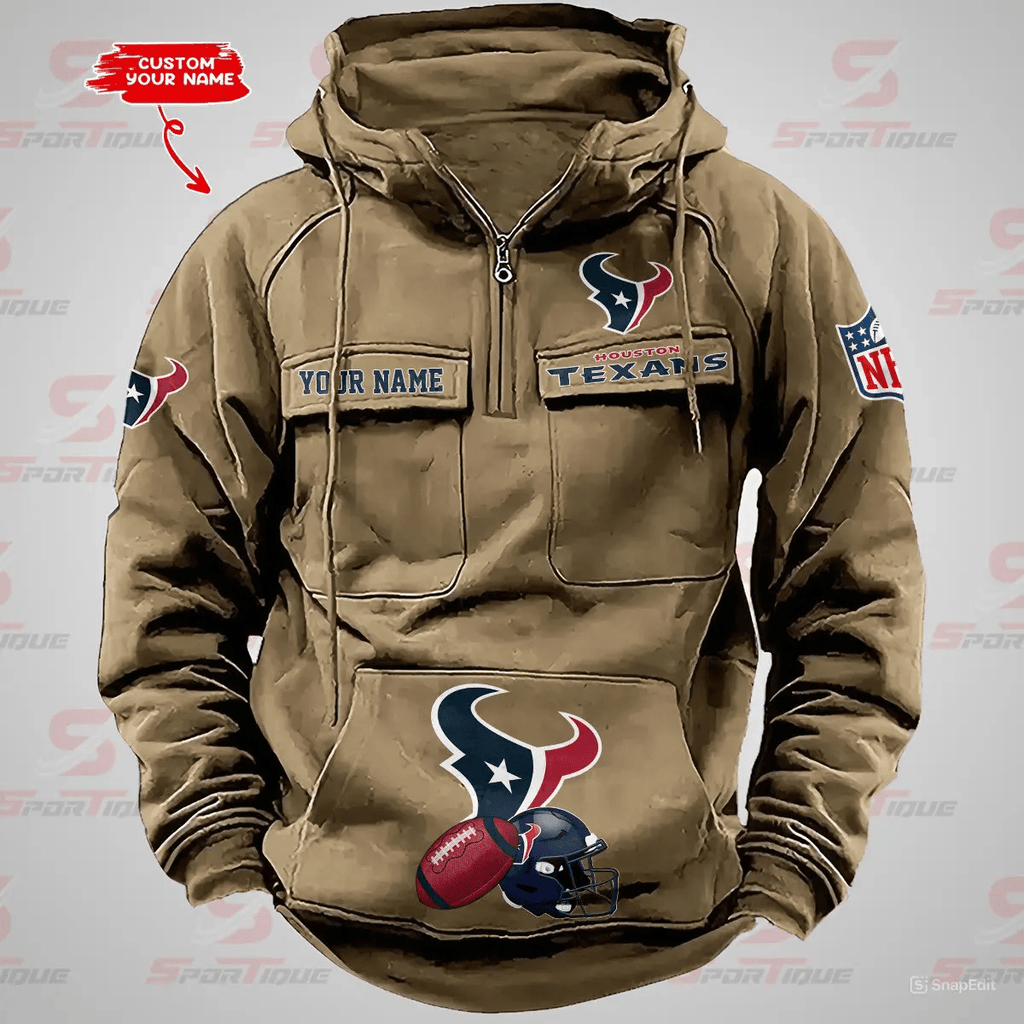 Houston Texans Vintage Men Hoodie AZVMHD365