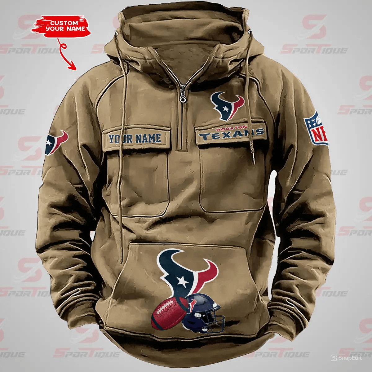 Houston Texans Vintage Men Hoodie AZVMHD365