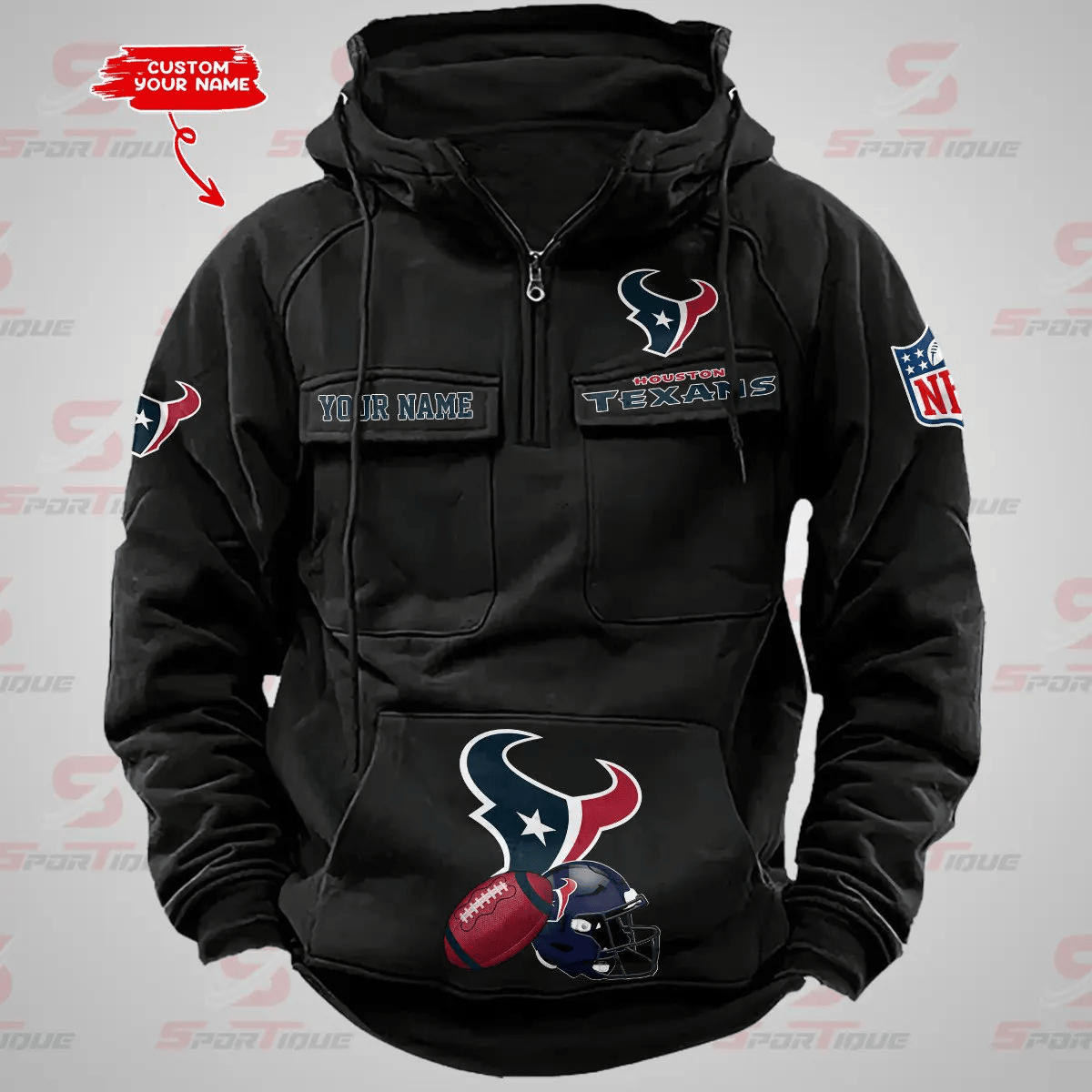 Houston Texans Vintage Men Hoodie AZVMHD365