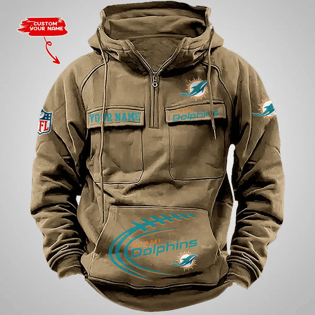 Miami Dolphins Vintage Men Hoodie AZVMHD127