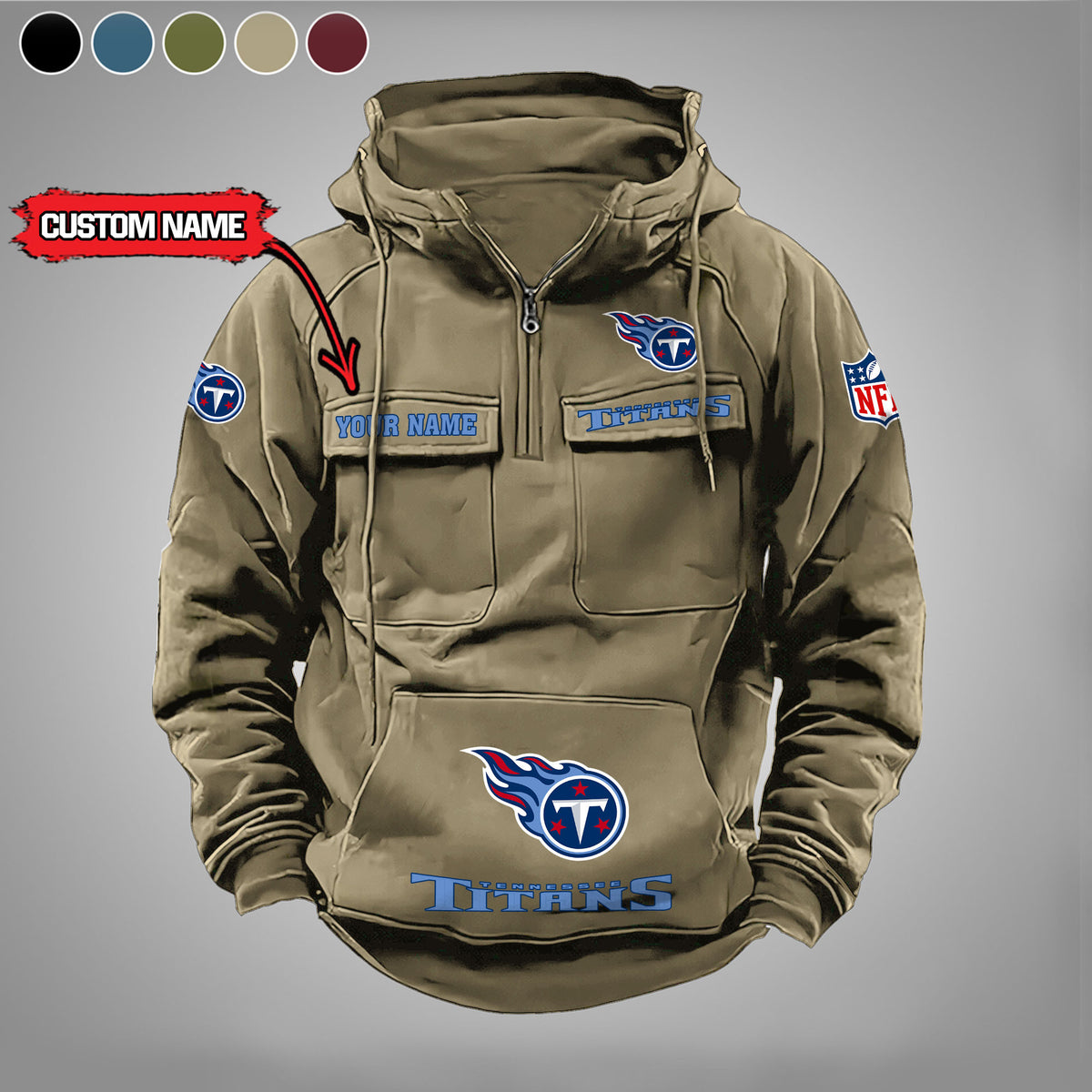 Tennessee Titans Vintage Men Hoodie AZVMHD007