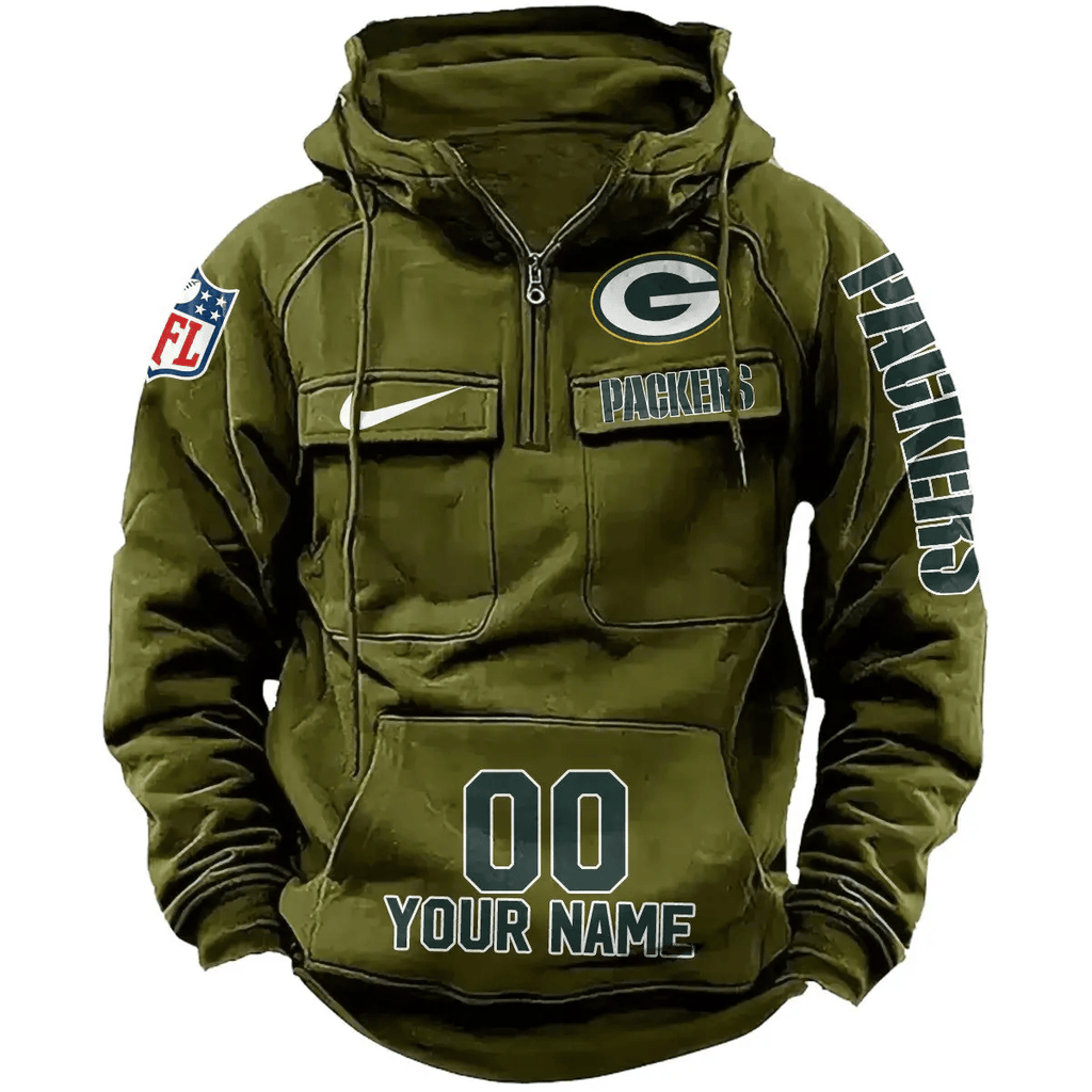 Green Bay Packers Vintage Men Hoodie AZVMHD073