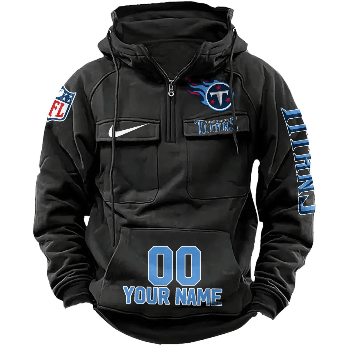 Tennessee Titans Vintage Men Hoodie AZVMHD202