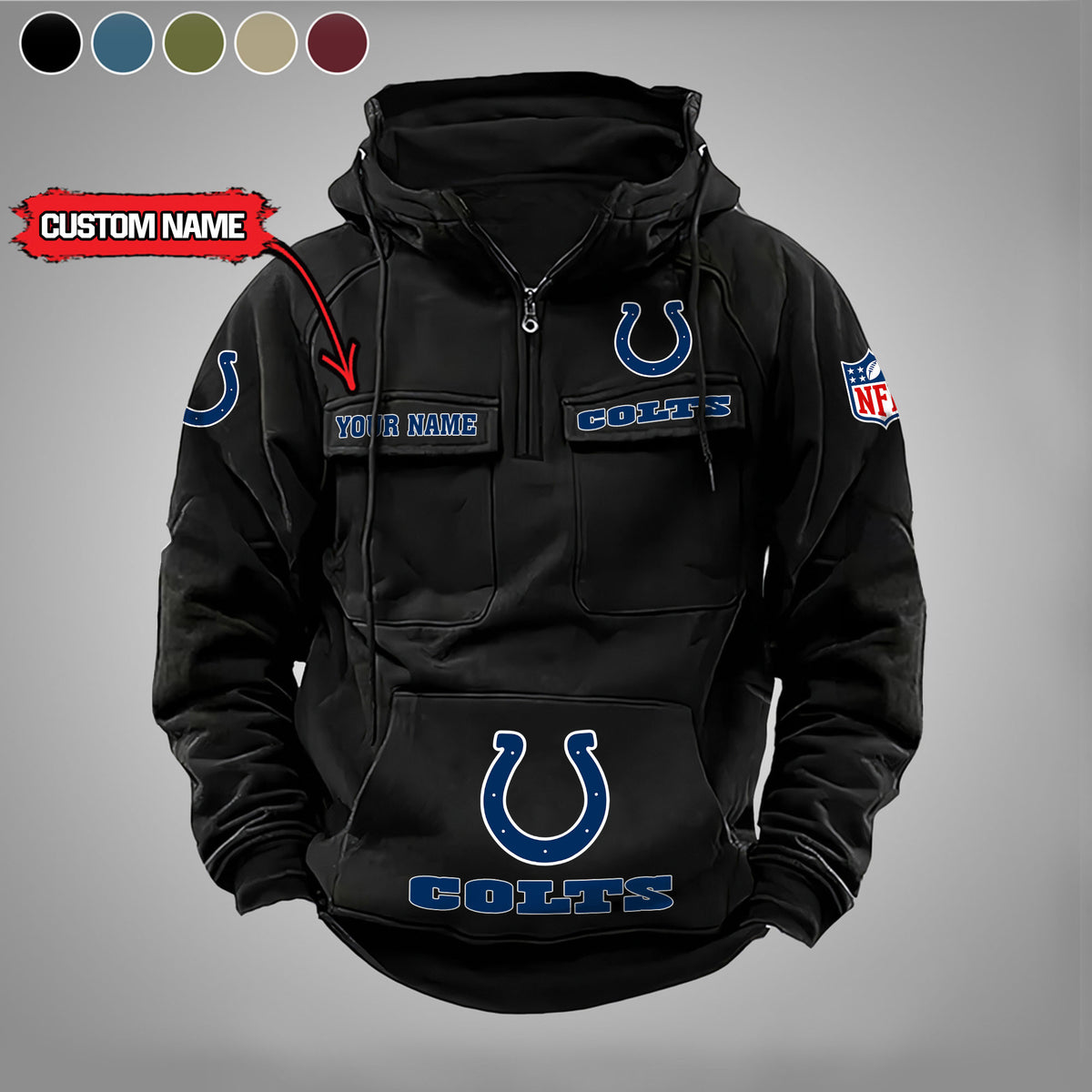 Indianapolis Colts Vintage Men Hoodie AZVMHD023