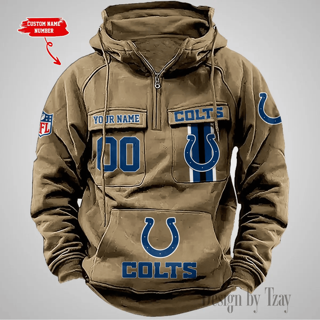 Indianapolis Colts Vintage Men Hoodie DV2 AZVMHD425