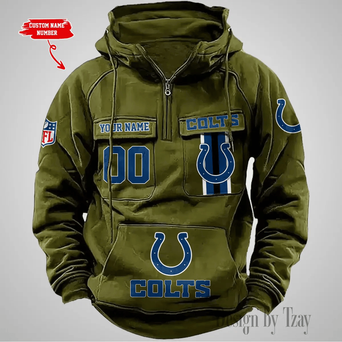 Indianapolis Colts Vintage Men Hoodie DV2 AZVMHD425