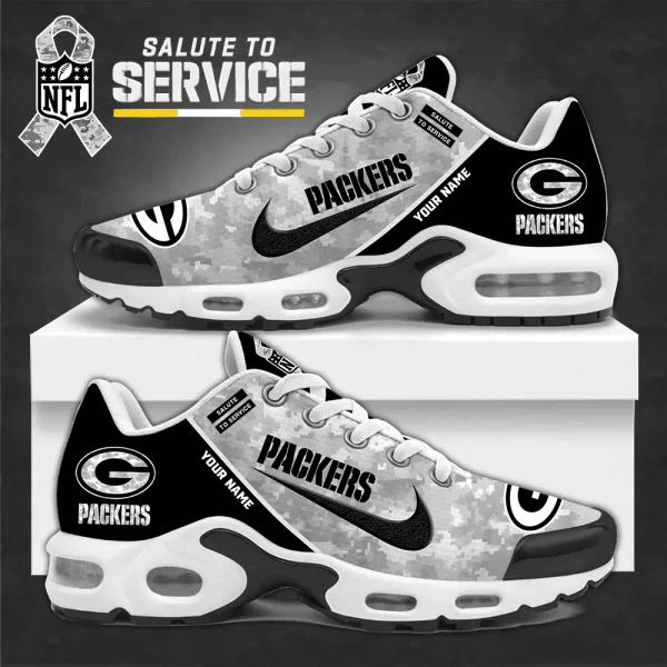 SPTBGTN544-Green Bay Packers Personalized Plus Sneakers