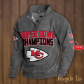 SPTS9DBSCH300-Kansas City Chiefs Premium Stand-Collar Game-Day Pullover - Engineered Warmth & Personalized Names DV8