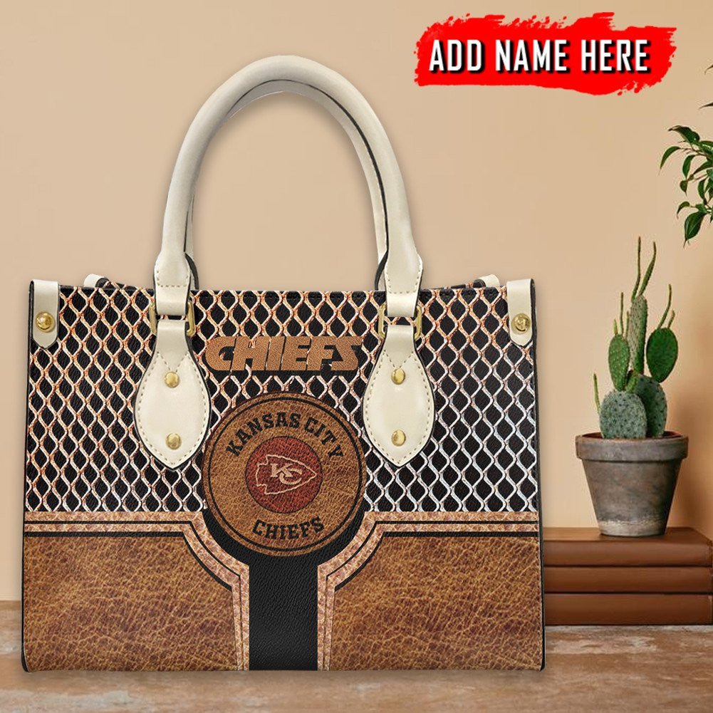 Kansas City Chiefs Personalized Leather Hand Bag BBLTHB852