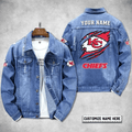 Kansas City Chiefs Personalized Premium Denim Jacket S9DJ071