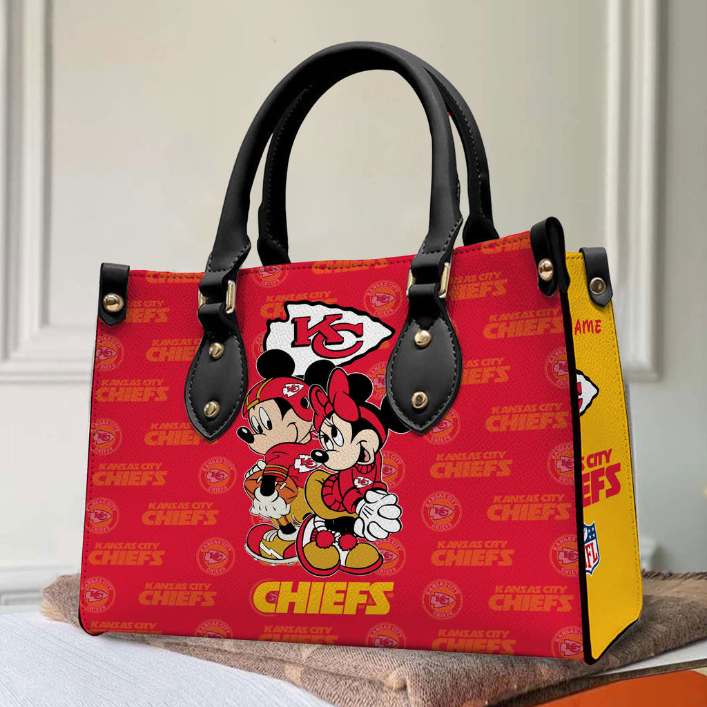 Kansas City Chiefs Personalized Leather Hand Bag BB95