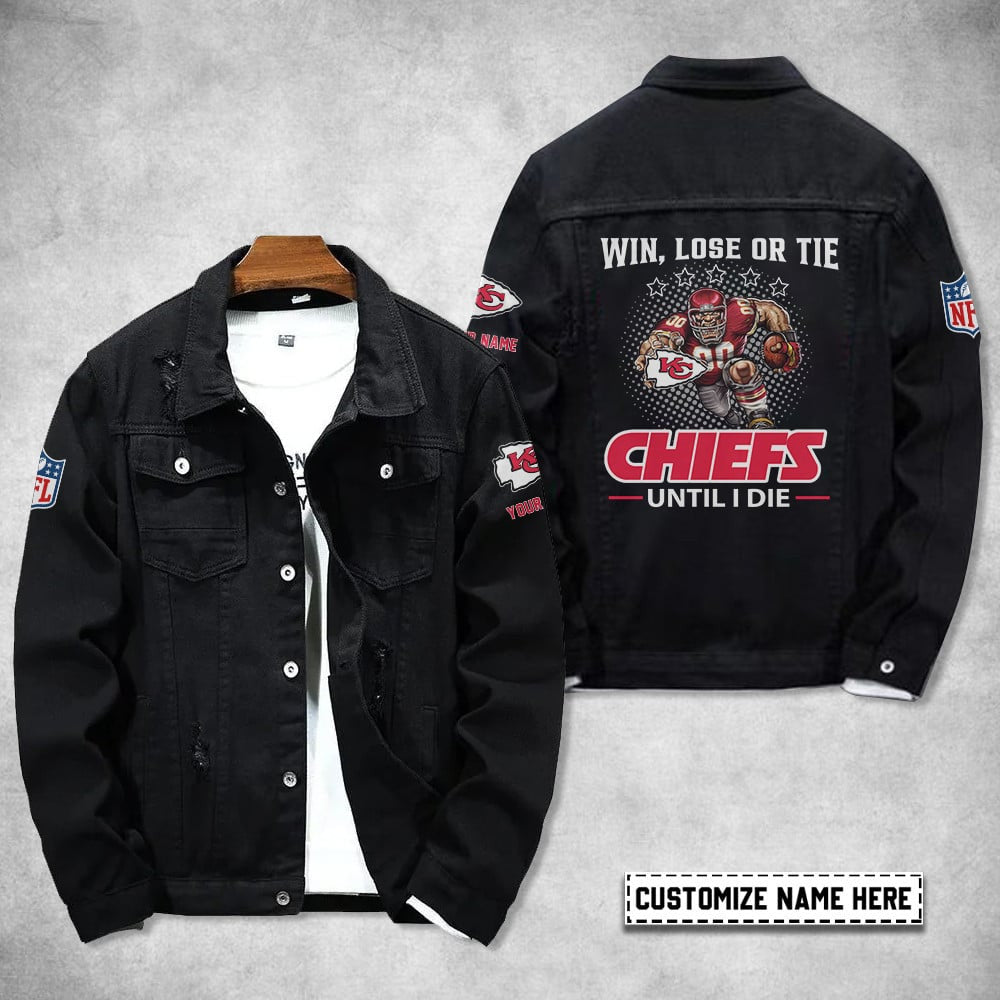 Kansas City Chiefs Personalized Premium Denim Jacket S9DJ053