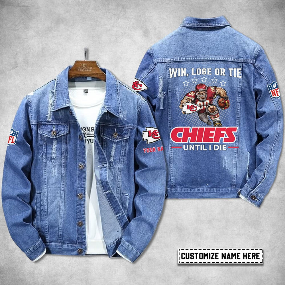 Kansas City Chiefs Personalized Premium Denim Jacket S9DJ053
