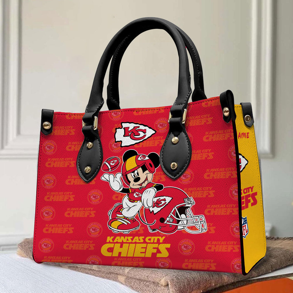 Kansas City Chiefs Personalized Leather Hand Bag BB423