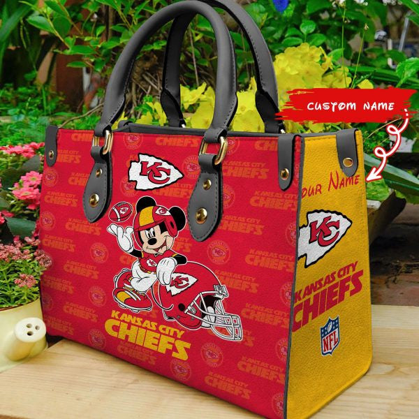 Kansas City Chiefs Personalized Leather Hand Bag BB423