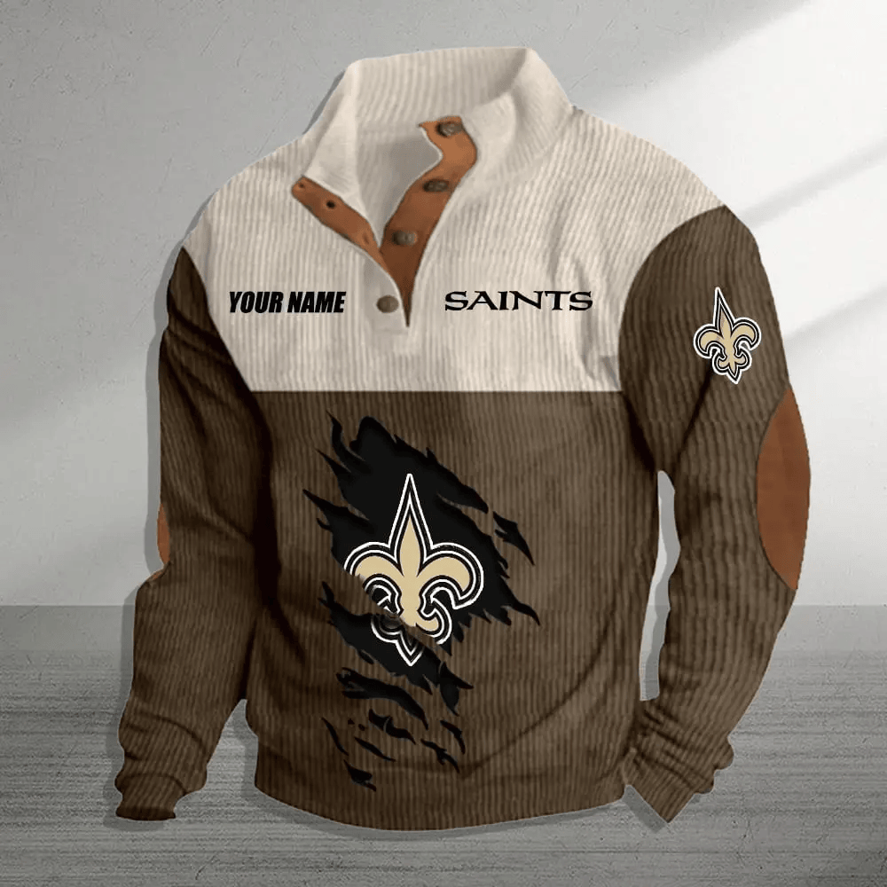 New Orleans Saints Premium Personalized Game-Day Pullover S9DBSCH151