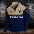 Houston Texans Premium Stand-Collar Game-Day Pullover - Engineered Warmth & Personalized Name S9DBSCH013