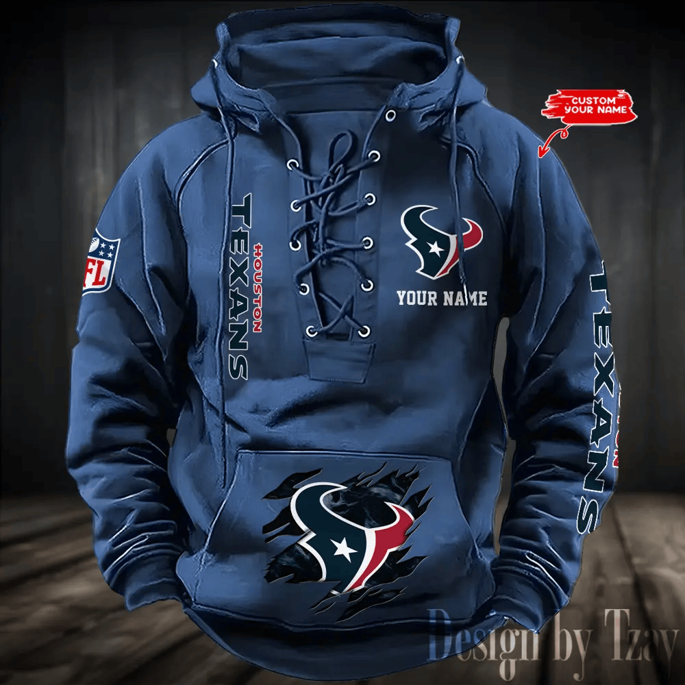 SPTS9HLUH109-Houston Texans Men's Hooded Lace-up Hoodie