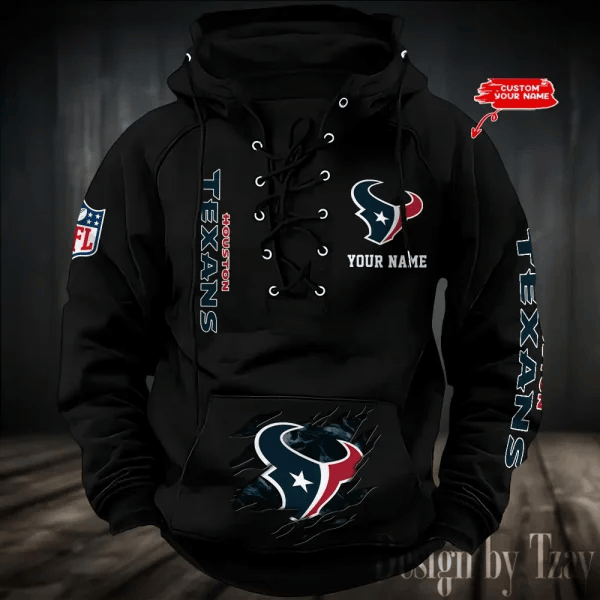 SPTS9HLUH109-Houston Texans Men's Hooded Lace-up Hoodie