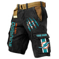 Miami Dolphins Pocket Print Cargo Shorts (Belt Not Included) S9MCS226