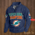 SPTS9DBSCH304-Miami Dolphins Premium Stand-Collar Game-Day Pullover - Engineered Warmth & Personalized Names DV8
