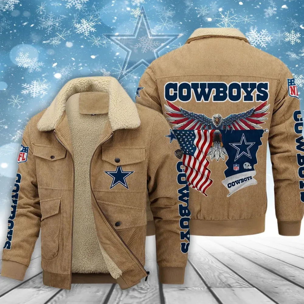 Dallas Cowboys VITCJ081 Men’s Thickened Corduroy Jacket
