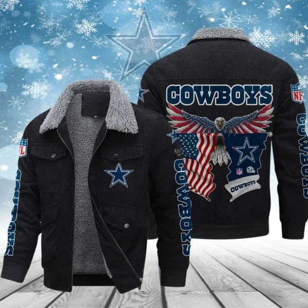 Dallas Cowboys VITCJ081 Men’s Thickened Corduroy Jacket