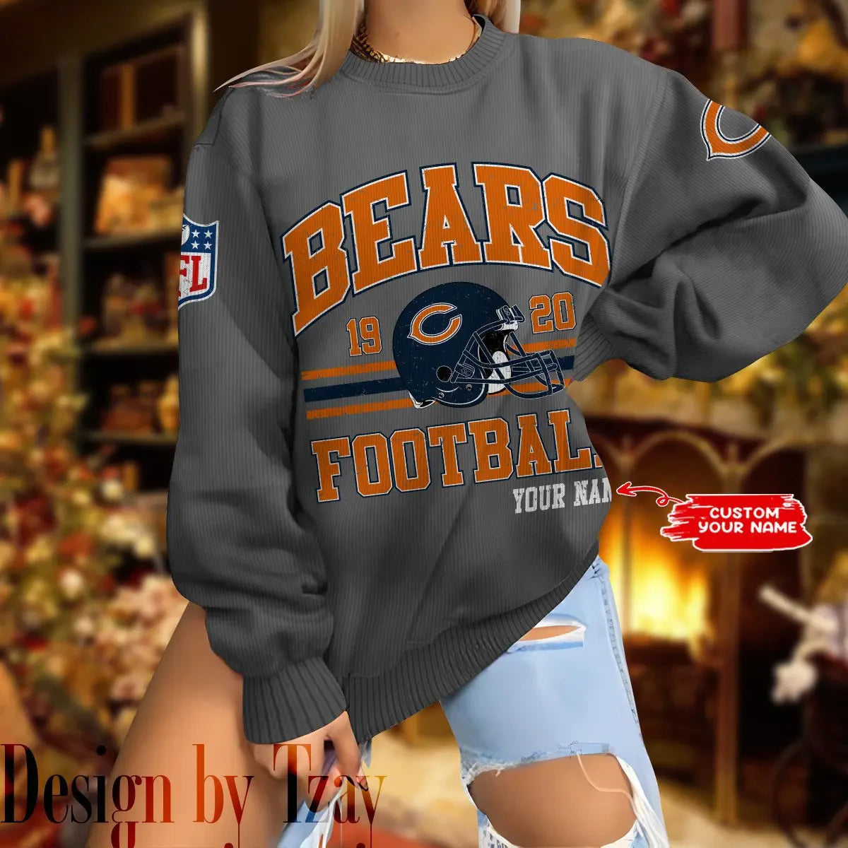 Chicago Bears Personalized Fashion Design New Woolen Sweater  BGSWT306