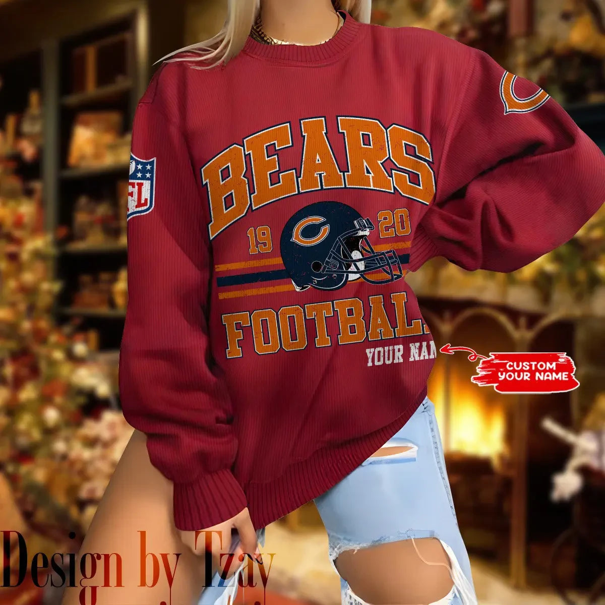 Chicago Bears Personalized Fashion Design New Woolen Sweater  BGSWT306