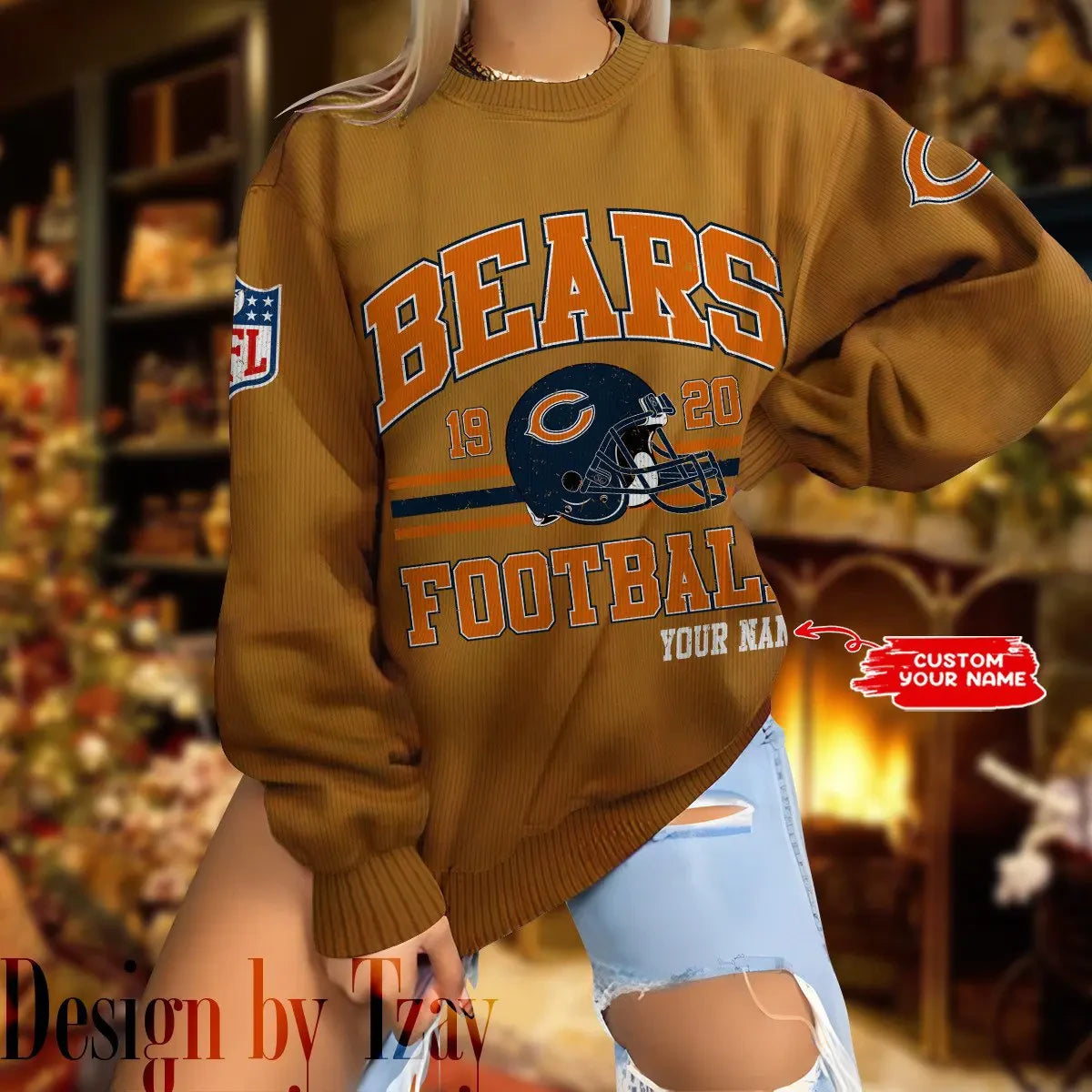 Chicago Bears Personalized Fashion Design New Woolen Sweater  BGSWT306