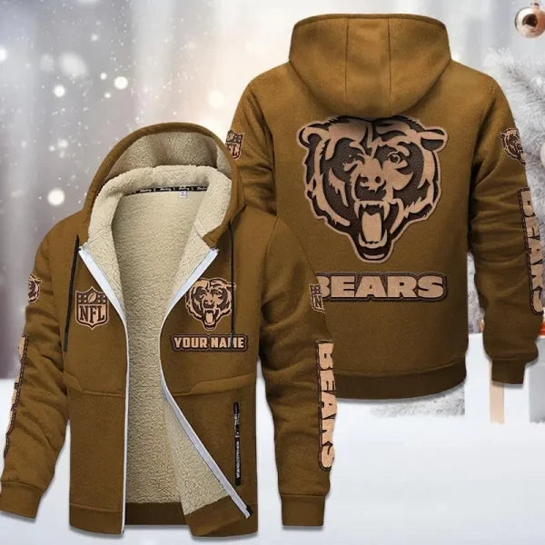 Chicago Bears DMTZ0843 Premium Sherpa-Lined Winter Hoodie – Personalized Edition