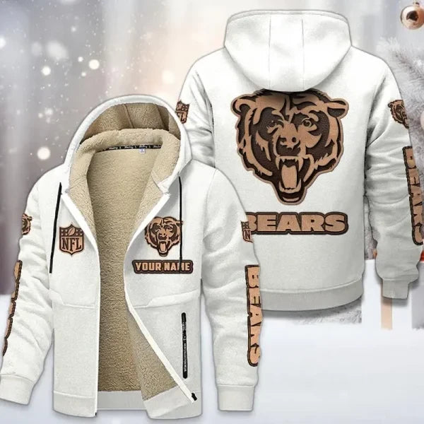 Chicago Bears DMTZ0843 Premium Sherpa-Lined Winter Hoodie – Personalized Edition