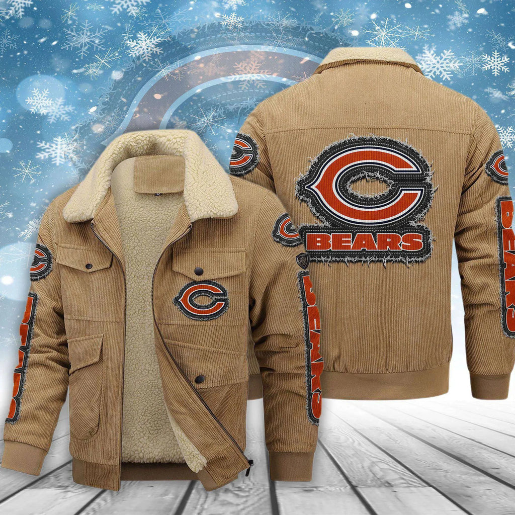 Chicago Bears Men's Thickened Corduroy Jacket ANZVITCJ006