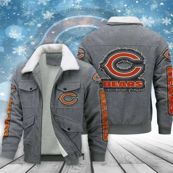 Chicago Bears Men's Thickened Corduroy Jacket ANZVITCJ006