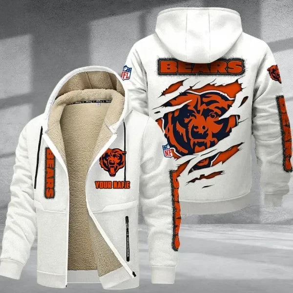 Chicago Bears DMTZ0359 Premium Thick Zip-Up Hoodie