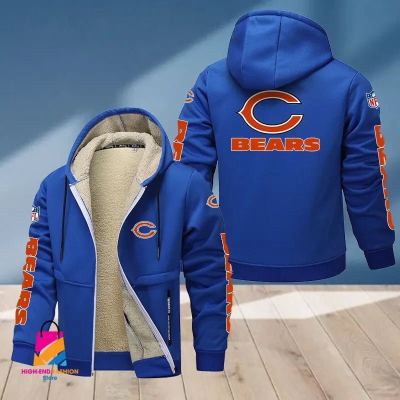 Chicago Bears Multicolor Premium Thick Zip-Up Hoodie ANZTZH006