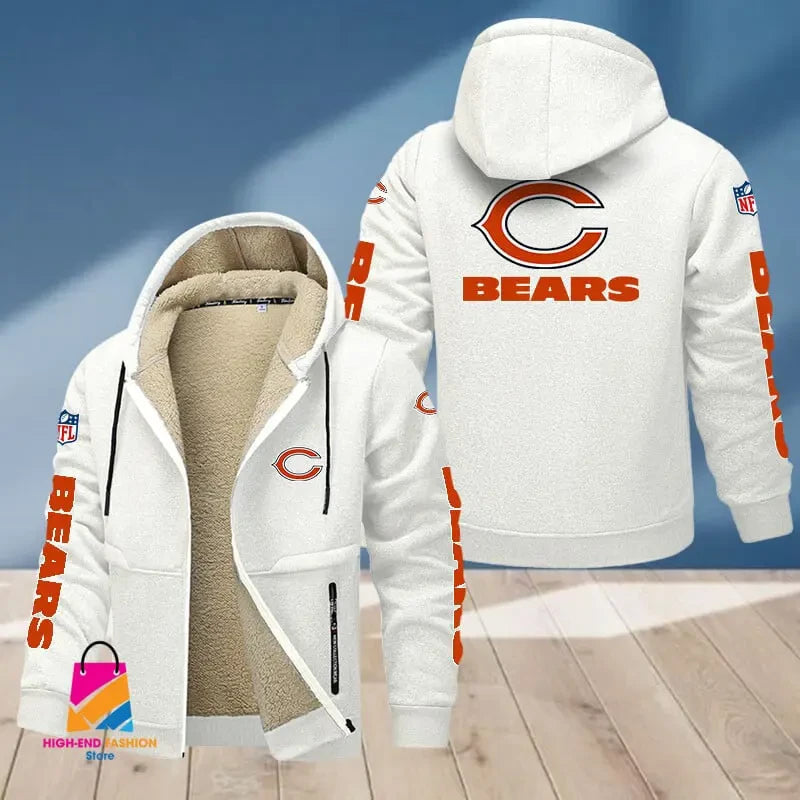 Chicago Bears Multicolor Premium Thick Zip-Up Hoodie ANZTZH006