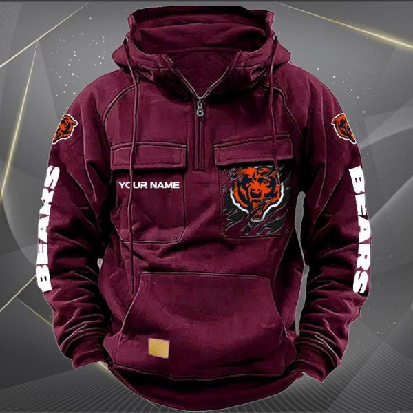 Chicago Bears Vintage Men Hoodie AZVMHD037