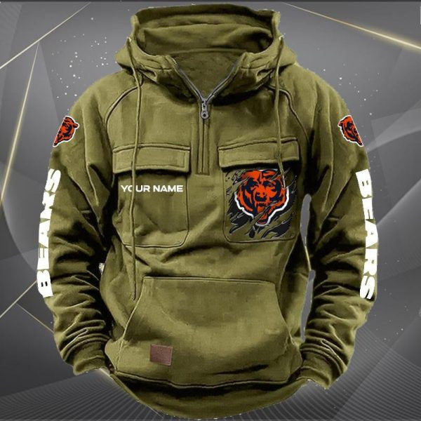 Chicago Bears Vintage Men Hoodie AZVMHD037