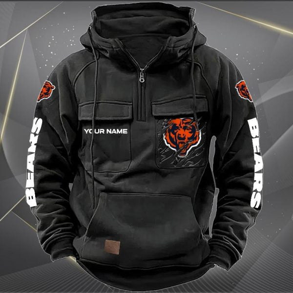 Chicago Bears Vintage Men Hoodie AZVMHD037