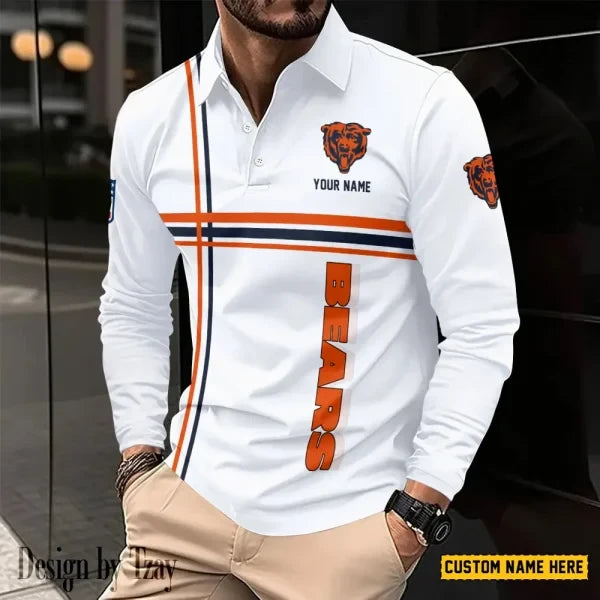 Chicago Bears Fashion Men's Business Long Sleeve T-Shirt SPTLSPS417