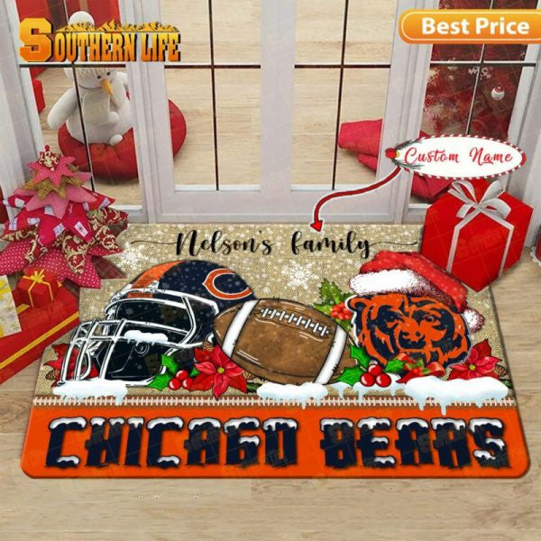 Chicago Bears Christmas Personalized Doormat BGDMM508