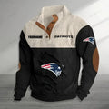 New England Patriots Color Block Stand Collar Sweatshirt CBSCS-X4E2M4