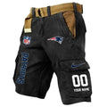 New England Patriots Pocket Print Cargo Shorts (Belt Not Included) S9MCS203