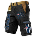 New England Patriots Pocket Print Cargo Shorts (Belt Not Included) S9MCS228