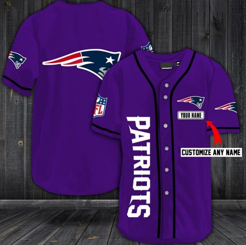 New England Patriots Personalized Baseball Jersey Shirt 47