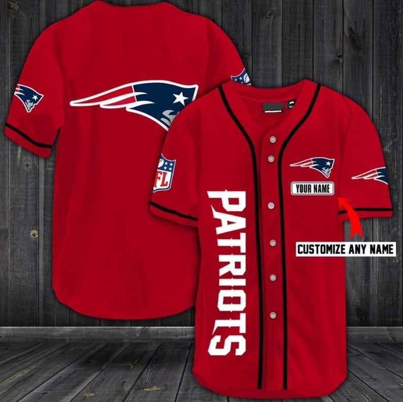 New England Patriots Personalized Baseball Jersey Shirt 47