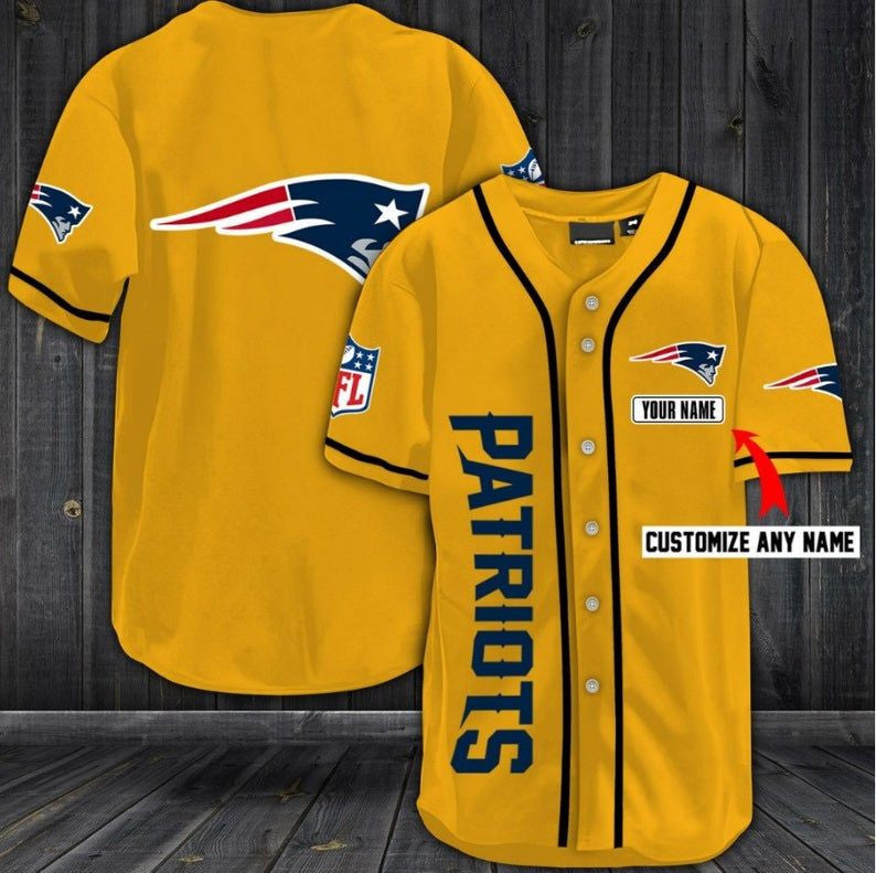 New England Patriots Personalized Baseball Jersey Shirt 47