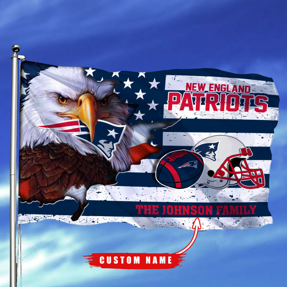 New England Patriots-Flag-Custom Name FL2907